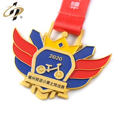 China New Design Europe Soft Enamel Bothsides Logo Custom Cycling Medals for sale