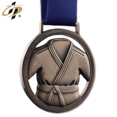 China Cheap Custom Zinc Alloy Bronze Sport Medalla Europe Factory Metal Judo Award Medal With Own Design for sale