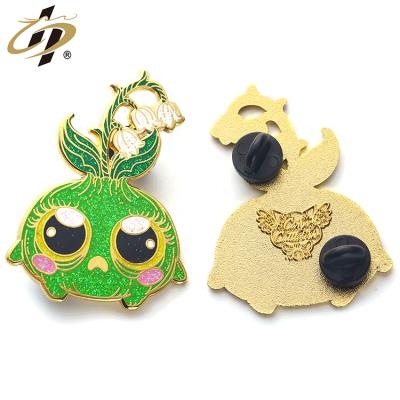 China Wholesale Custom Fantastic Metal Glitter Gold Factory Design OEM Europe OEM Hard Enamel Lapel Pin Badges for sale