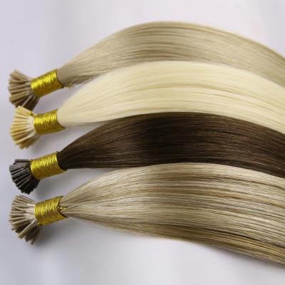 China Silky Straight Wave Ready To Ship Russian Remy I Tip Hair Extensions 1g for sale