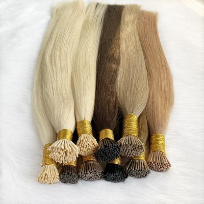 China Russian Selling Stored Brazilian Nano Pulled Ring Tip Hair Extension Double Wave Silky Straight Best Virgin Mini I Tip for sale