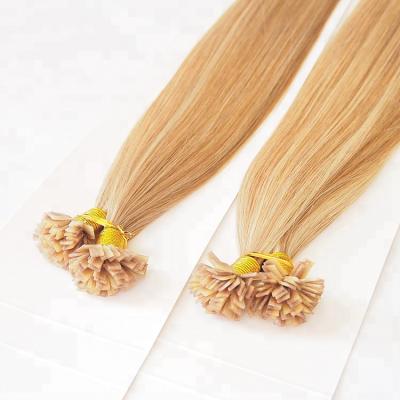 China Remy Human Hair Double Drawn Silky Straight Keratin Tip Flat Hair for sale