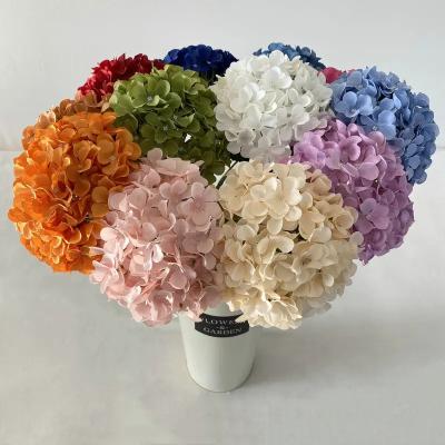 China Wedding Party Decoration New Design Artificial Hydrangea Home Silk Stem Flowers Faux Hydrangea Stems For Wedding Centerpieces Home Decor for sale