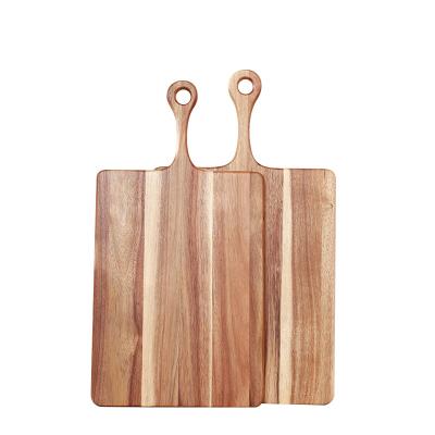 China Kitchen Sustainable Wooden Wooden Cheese Board Serving Pizza Cutting Board Acacia Chopper for sale