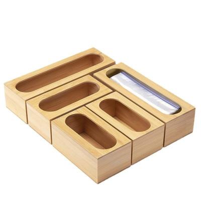 China Amazon Viable Hot Selling Bag Storage Bamboo Ziplock Organizer 5 Pieces Wholesale for sale