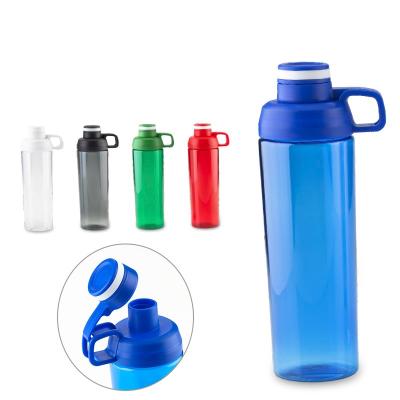 China Double Layer 25 oz 800ml Durable Easy Grip Wide Mouth Tritan Fruit Juice Tritan Single Layer Tritan Water Bottle With Handle for sale