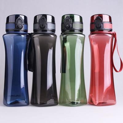 China Non-Toxic 350ml 500ml Viable Gyms Yoga Plastic Water Bouncing Bounce Plastic Flip Top Lid Opens Water Bottles With Leakproof Flip Top for sale