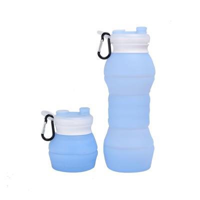 China Amazon Viable Camping Hiking BPA FREE Fitness Leakproof Sports Silicone Leisure Drinking Collapsible Collapsible Water Cup Bottle for sale