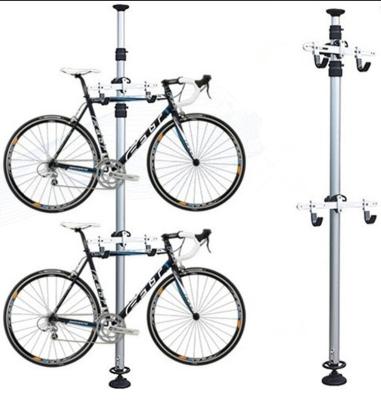 China Alloy and Plastic Bike Rack Bicycle Floor Stand Alloy Rack Two Hooks for sale