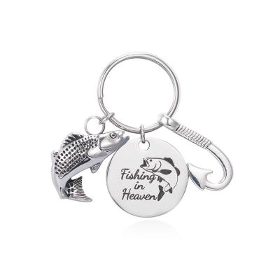 China Memorial Ashes Urn Fishing In The Sky Cremation Urn Key Chain Fish Memory Key Indicator - Memorial Fish Key Chain - Ashes Jewelry for sale