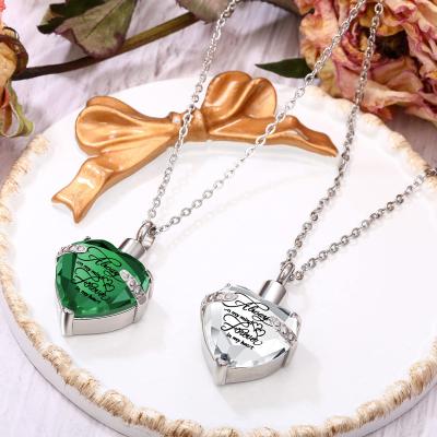 China American style heart cremation urn necklace for ashes urn for adult memorial funeral urns of human ashes cremation for sale