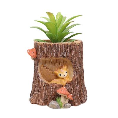 China Creative WALL Plants Flower Pots Sweep Ornaments for Succulent Pot Decorated Office Garden Living Room with Sweet Hedgehog Family for sale