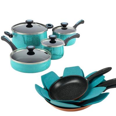 China Pot Viable and Larger Pan Protector Pads Cyan Pot Protectors Felt Thicker Pan Protectors Separators Set Different Sizes for Stacking for sale