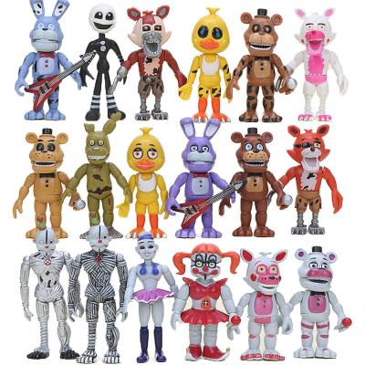 China Cartoon Toy Freddy Toys Dolls Birthday for Kids 18pcs Action Figures Golden Ladybug Sonic Hedgehog Anime Figure Halloween Christmas Figures for sale