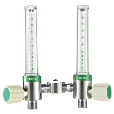 China Aluminum / Brass Wall Type Medical Oxygen Regulator Pressure Flowmeter With CE Certification for sale