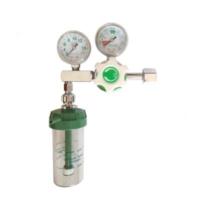 China Gas Regulator Stainless Material Oxygen Regulator Brass Body Dual Type Western Type Gauge for sale