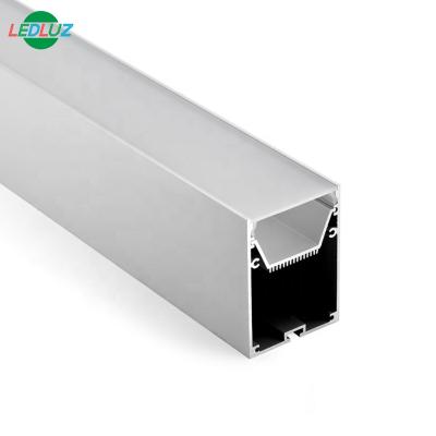 China ALP056 55x75mm LED Radiator Pendant Aluminum Profile With PC Frosted Lens For Desktop Linear Light for sale