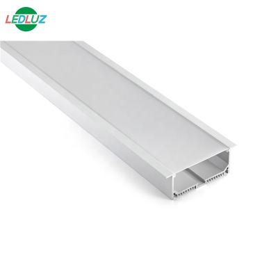 China Large Wide Recessed Heatsink ALP047 90x32mm Aluminum LED Strip Channel For Linear Lighting for sale