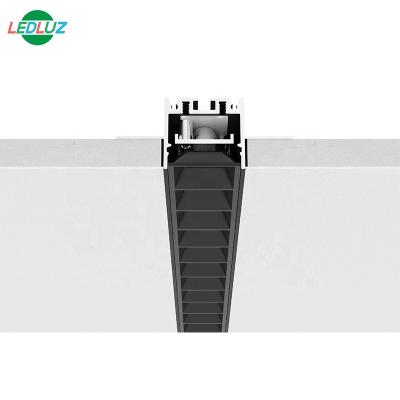 China LS30-TS Trimless Heatsink Recessed Plasterboard Plaster In Architectural Lighting Aluminum LED Profile Black for sale