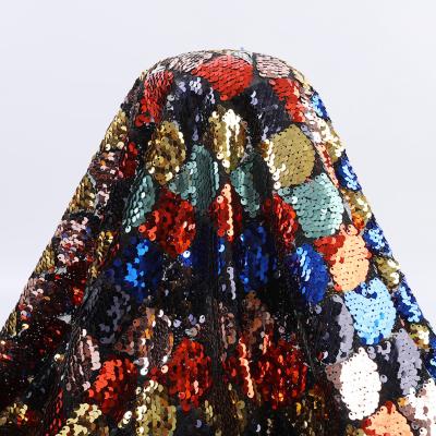 China 2 Color Sequin Fabric Shrink-Resistant 2017 Tone Stretch Sequin Yard Beautiful Wholesale Sequin Fabric for sale