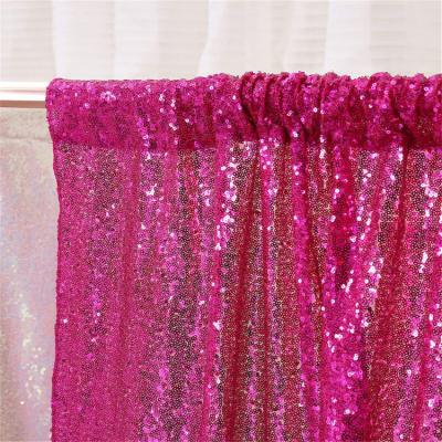 China Wedding Backdrop Good Quality Rose Red Sequin Backdrop Fabric Shiny Bling Bling Sequins China Wholesale Stage for sale