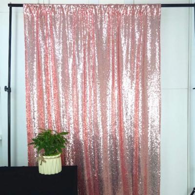 China Family birthday new year decoration prop event party stage wedding pink sequin backdrop for sale