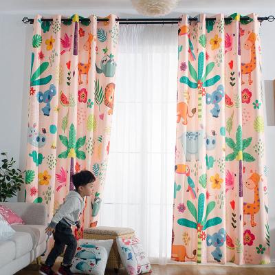 China Wholesale Home Decoration Blackout Special Offer Cartoon Pattern Children's Room Blackout Animal Curtains for sale