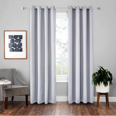 China Modern Single Blackout Curtain New 3 Layers In Plain Buttonhole Curtain Home Living Room Shading for sale