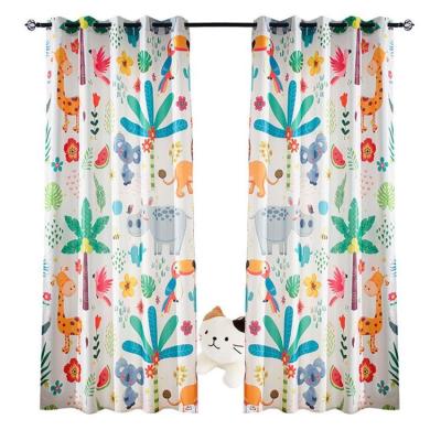 China New Product Hot Selling Custom Cute Animals Blackout Blackout Children's Digital Room Curtains for sale