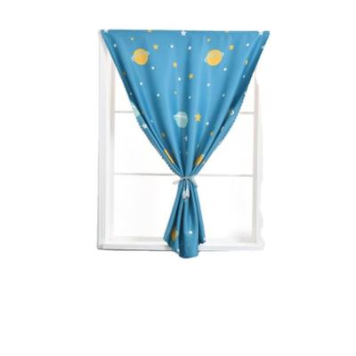 China Blackout Manufacturer Customized Portable Kids Bedroom Blackout Curtain With Invisible Strip With Tie Rope for sale