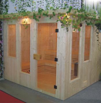 China Computer Control Panel Classic Wooden Sauna Room for sale