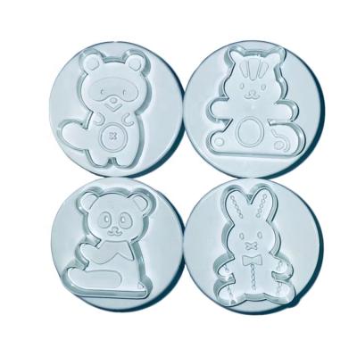 China Viable Animal Rabbit Panda Squirrel Christmas Cookie Cutter Raccoon 4 PCS Set DIY Cookie Molds for sale