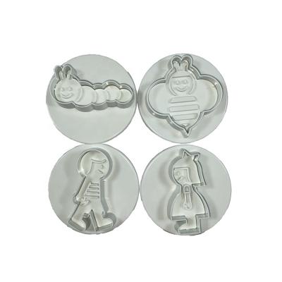 China Sustainable Cookie Cutters Stamps Set 4 PCS Non-Stick Circle Cookie Molds Christmas Cookie Cutters Set for sale