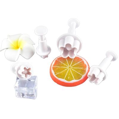 China 4Pcs Plum Blossom Shaped Cookie Cutter Sustainable Plastic Five-petaled Mold Custom Available for sale