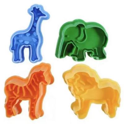 China Sustainable 3 Pcs Elephant Giraffe Zebra Lion Cookie Cutter for sale