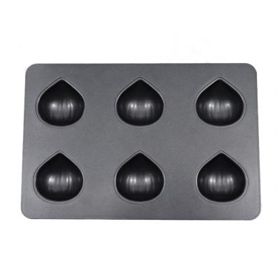 China Sustainable Food Grade 6 Cavity Chestnut Shape Tray Carbon Steel Cake Baking Pan For Baking for sale