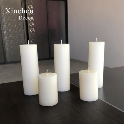 China Wholesale 5cmx15cm Wax Candle Relighting Flat Candle Decoration Wedding Candelabra Centerpieces for sale