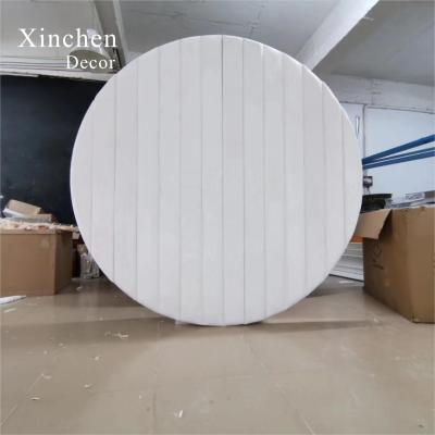 China XC-B001 Soft Warm Circle Wall Wedding Tour White Velvet Backdrop For Party Events Decoration for sale