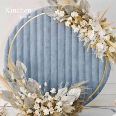 China XC-B001 Wedding Circular Velvet Backdrop Wall Soft Wholesale Events Decoration Different Colors for sale