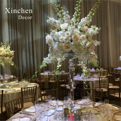 China Luxury Wedding Centerpieces Flower Arrangements Crystal Flower Stands for sale