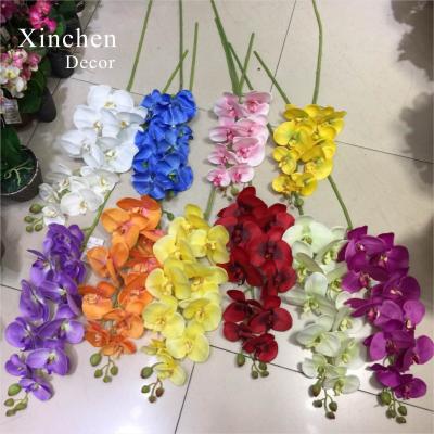 China Wholesale 9 Heads Artificial Orchid Abundant Decoration for Wedding Flower Arrangement for sale