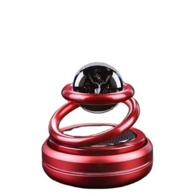 China Hot Selling Stylish Crystal Ball Solar Car Air Vent Aromatherapy Device for sale