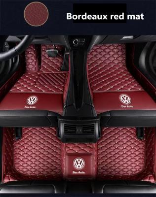 China Full Coverage Thicken Car Floor Mats Butterfly Pattern Plus Logo Foot Pad for sale