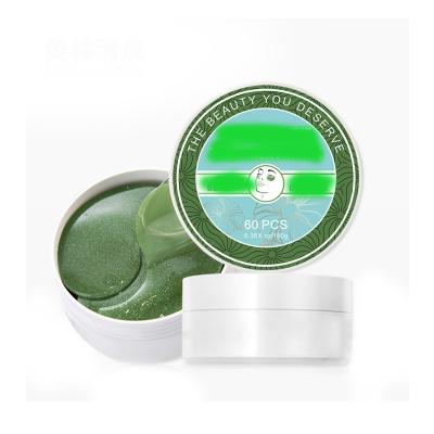 China Natural Anti-Puffiness Private Label Green Seaweed Collagen Moisturizing Gel Eye Patches Remove Dark Circles Anti Age Bag 60PCS for sale