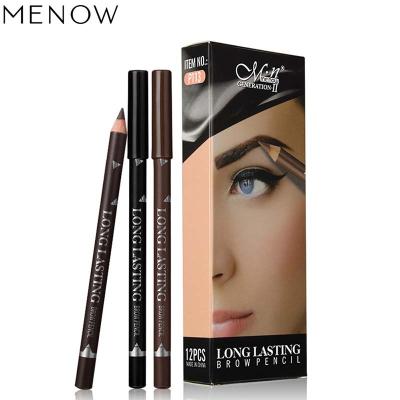 China Hot Sale 3 Colors MENOW Brand Waterproof Long Lasting Eyebrow Pencils Eyebrow Easy To Use for sale