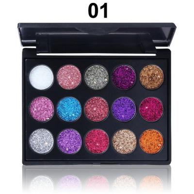 China CmaaDu Hot Selling Waterproof 15 Colors Glitter Eyeshadow Palette Makeup Waterproof Powder Professional Eye Cosmetics for sale