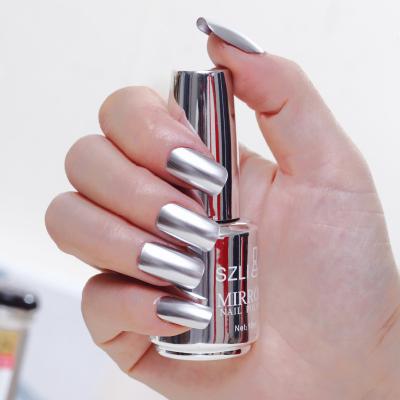 China 2021 Hot Selling Chrome Harmless Nail Polish Mirror Metallic Magic Effect Durable Nail Art Polish for sale