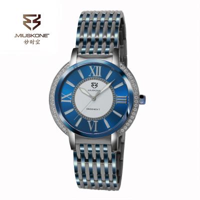 China Simple Date Fashion Watch MIUSKONE 2022 New Automatic Diamond Inlaid Watch Women's Watch for sale