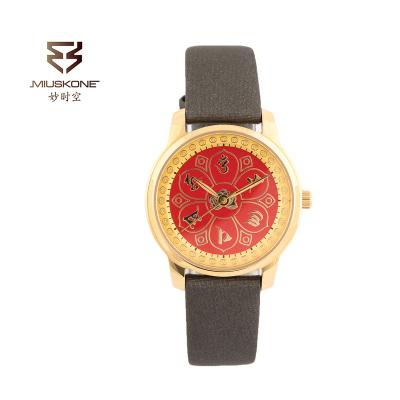 China Factory Customized 2022 Automatic Date MIUSKONE Quartz Watch Engraved Watch Buddha Literal Watch for sale