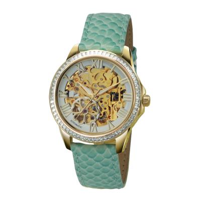 China Miuskone 2022 Automatic Women's Date Mechanical Watch Hollowed Out Design Watch Factory Customized Watch for sale